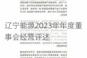 辽宁能源2023年年度董事会经营评述