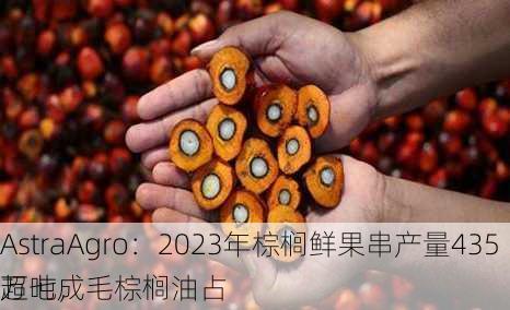 AstraAgro：2023年棕榈鲜果串产量435万吨，毛棕榈油占
超七成